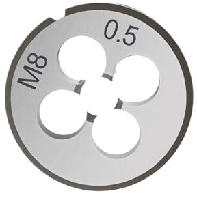 Maschi a Flauto Dritto Filiera filettata M8 for filettatura metrica destra Filiere in acciaio legato tonde di metalli utensili lavorazione dei(M8x0.75)