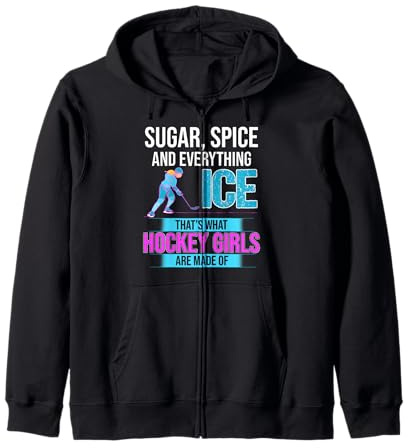 ¡Atuendo De Niña De Hockey para Damas! Hockey sobre Hielo Sudadera con Capucha