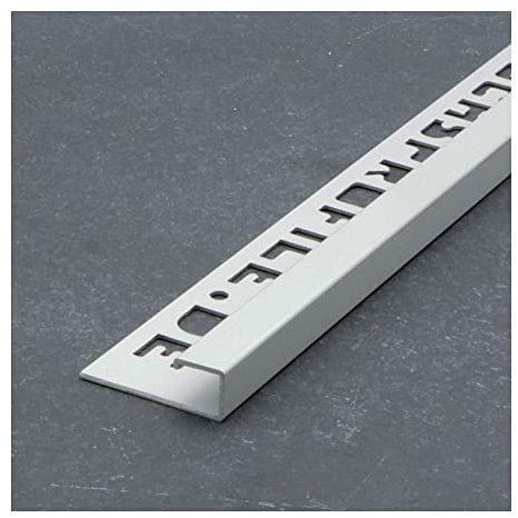 Fuchs Design Premium Fliesenschiene 12,5 mm Quadratprofil Aluminium eloxiert silber matt 2,5 m (1 Stück | 2,5m)