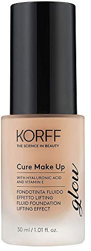 Korff Fondotinta Fluido Effetto Lifting Glow, Formula Anti-età e Lunga Tenuta con acido ialuronico 04, 30ml