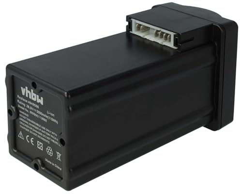 vhbw Akku Ersatz für Wolf-Garten 4919 096 | 4949066, 4937065, 4919096, 4919065, 4919066 für Rasenmäher (3000mAh 36,5V Li-Ion)