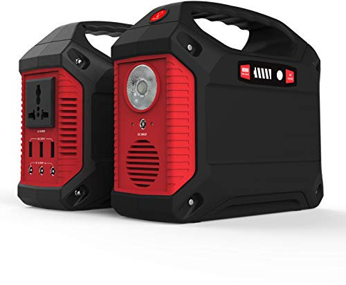 SSCYHT 155Wh Mobiler Energiespeicher 100W Solargenerator 42000mAh Lithiumbatterie Netzteil mit AC/3 DC/3 USB Ausgang und LED Taschenlampe für Außenbereich Camping Notfall