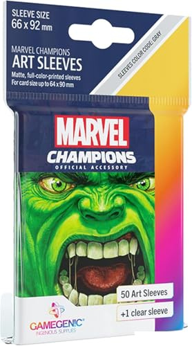 Gamegenic, Marvel Champions Sleeves - Hulk, Sleeve Color Code: Gray