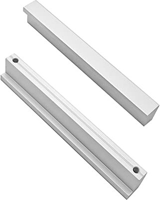 Qrity 2x Möbelgriffe Lochabstand 160mm Türgriffe Küchenstangengriff Schrankgriffe Schubladengriffe, Aluminiumlegierung, Silber