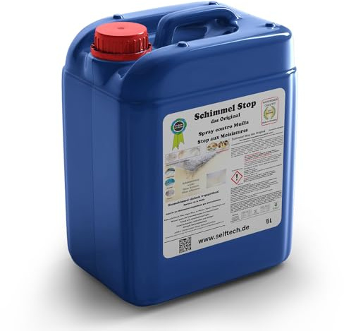 Schimmel Stop - Biozid Reiniger gegen Hausschwamm, Moos & Pilz - Das Original - Anti Schimmel Kraftreiniger (5l)