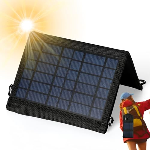 Jadeshay Solarpanel Faltbar, 15W Solarpanel USB 5V/2A Solar Ladegerät Faltbares Solarpanel für Handy Aufladen, Laptop, Tablet