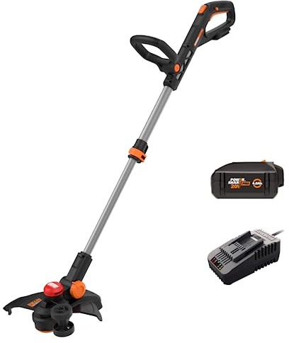 WORX 3 in 1 Cordless String Trimmer/Lawn Edger/Mini Mower, 13 Electric Weed Wacker with Command Feed, 20V Weed Eater with Brushless Motor, 4.0 Ah Battery & Charger Included, WG173