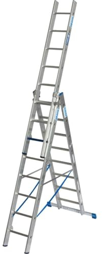 KRAUSE | Profi-Vielzweckleiter STABILO + S | 3-teilig | Stufen/Sprossen-Kombination | 3 x 8 Stufen/Sprossen