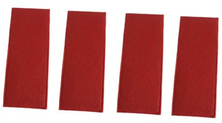 BESTonZON Weihnachtsbestecktaschen 4 Stück Rot mit Schneeflocken und Weihnachtsbaum Muster Quadratische Besteckhalter 8x20cm Wiederverwendbare Aufbewahrungstaschen für Messer Gabel und Löffel