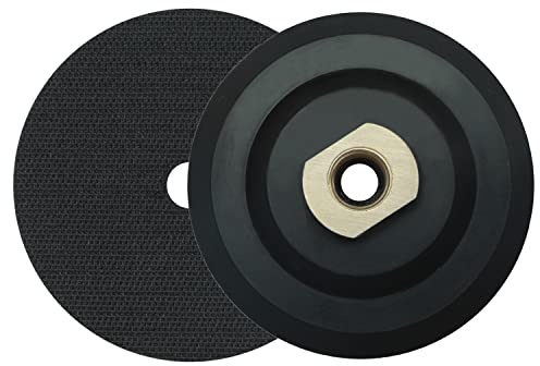 Waies 5 Inch Rubber Backer Pad with Thread Drill Adapter, Sanding Disc Car Polishing Pad Backing Plate for Angle Grinder Buffer Polisher Attachment- Arbor 5/8 11