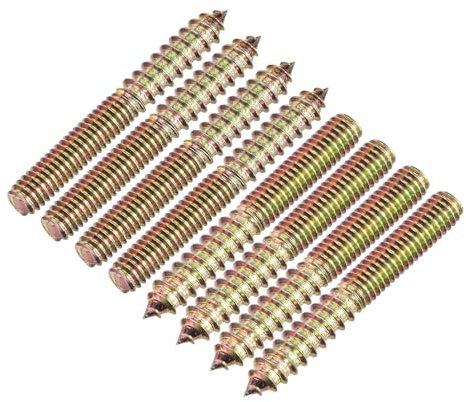 sourcing map 5/16-18x2-1/2 Hanger Bolts, 8pcs Double Ended Screws Wood Dowel Screw for Furniture