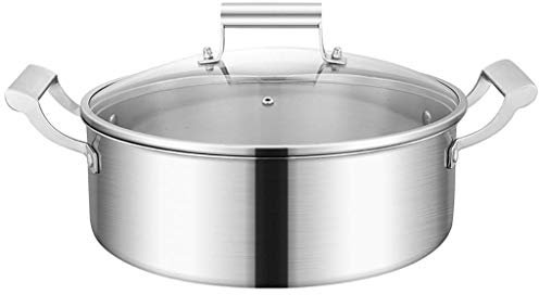 OQHAIR Braising Pans,Stainless Steel Stockpots (32 * 11.8cm)