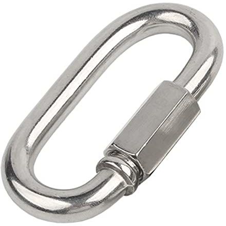 FEEIMOL Edelstahl Kettenglied Karabiner M4-M12 Schraubverbinder Kettenverbinder Karabinerhaken Rapid-Glied Schraubkarabiner für Zuhause Klettern Camping Wandern Reisen