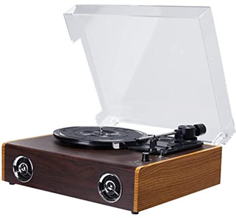 Gramophone Turntable Record Player Bluetooth Built-in Phono Pre-amp 3-Speed Belt-Driven with Adjustable Counterweight Magnetic Cartridge Vinyl Recording via PC Turntables for Vinyl Records MERYSELECT