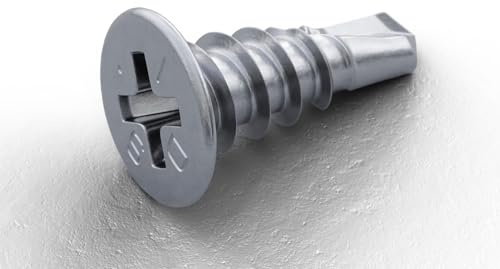 Selbstbohrende Schrauben Metall 4,2x13 mm – Profilverbindungsschrauben für Metallprofile & Stahlprofile (0,5–2,0 mm), verzinkt, TX-Antrieb inkl. Bit – 250 Stück