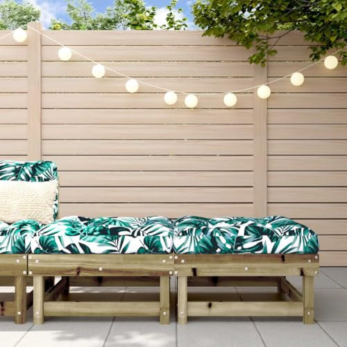 Xichuzi Gartenhocker mit Kissen 2 STK. Kiefernholz Imprägniert, Balkon Hocker, Fusshocker Garten, Hocker Garten, Fußhocker Für Sessel, Gartenmöbel Hocker 825470