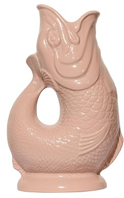 Gluckigluck Karaffe XL Chawning Tan – 1,2 l – Original Gluggle Jug aus England – Wasserkrug mit Glucker-Geräusch – Handgefertigt und glänzend – Kult-Krug als Vase oder Dekanter