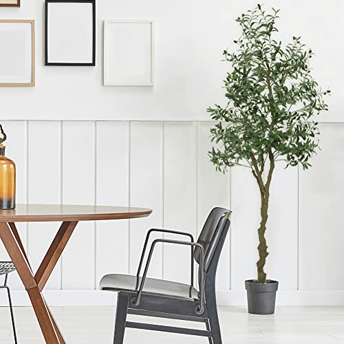 Aptliton Olivo artificial de 210 cm de alto con hojas y frutas realistas, decoración grande en maceta para hogar, oficina, balcón, decoración de interiores