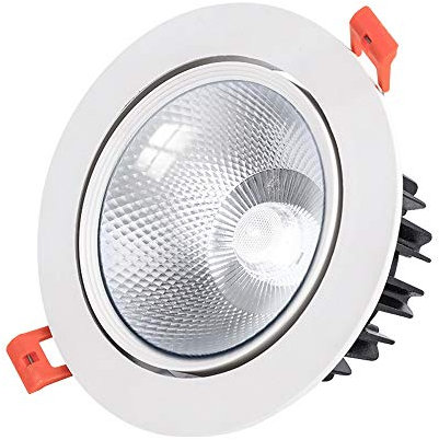 Illuminazione per Interni Faretto da Incasso Pannello LED in Alluminio ad Angolo Regolabile a Risparmio energetico Lampada da soffitto Integrata Faretto da Incasso Rotondo Integrato