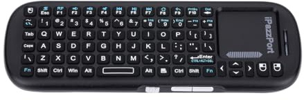 Mini tastiera Bluetooth con touchpad, doppia connessione RF 2.4G e BT | Leggero palmare, touchpad integrato e pulsanti del mouse, funziona con Fire TV, Android, TV, Windows, Mac, iOS