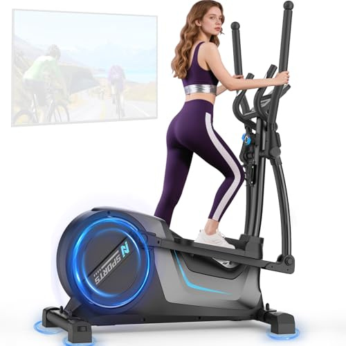 Neezee Elliptical Cross Trainer, Ultra Quiet Cross Trainer for Home Use with 16 Levels Resistance, 8KG Flywheel, 16.5IN Stride, Max Weight 150KG