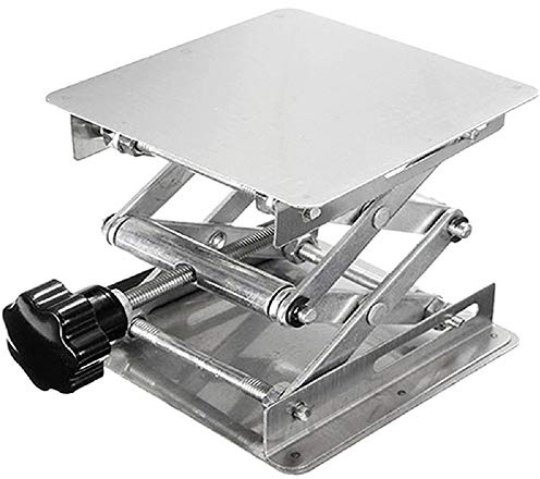 Plataforma de tijera de acero inoxidable para gato de laboratorio (4 x 4 pulgadas)