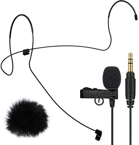Rode Lavalier GO Lavaliermikrofon + Lav Headset Halterung Größe M + keepdrum Fell-Windschutz