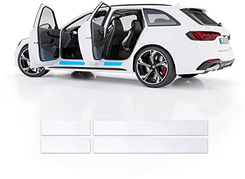 Blackshell® Basic Einstiegsleisten Schutz kompatibel mit VW Polo | Typ 6R | 2009-2014 (5-türer) Transparent - passgenaue Lackschutzfolie inkl. Profi Rakel