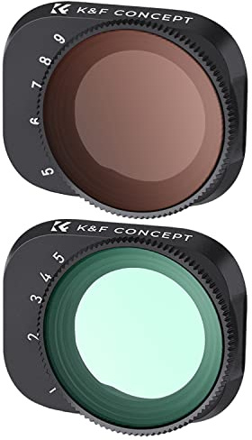 K&F CONCEPT ND2-ND32, ND32-ND512 Filter kompatibel mit DJI Mini 3 Pro | Variable ND Filter, 1-5 Blendenstufen ND2-ND32, 5-9 Blendenstufen ND32-512, kompatibel mit DJI Mini 3 Pro, Mini 3, FD021