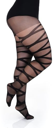 Gi&Gi Damen-Strumpfhose, kurvige Strumpfhose, Übergröße, strumpfhosen damen grosse grössen muster