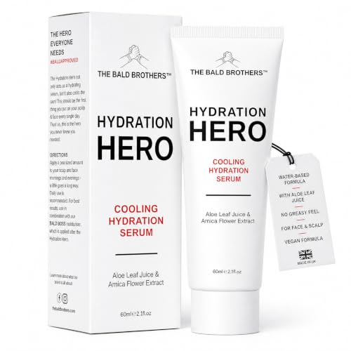The Bald Brothers Hydrating Scalp Serum with Aloe Leaf Juice | Water based Face & Scalp Hydration Serum | Fast Absorbing, no Grease, no Stickyness | Vegan