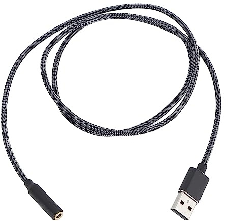 Carte Son USB Adaptateur Son USB vers Jack 3,5 Mm Carte Son Stéréo Externe pour Casque 4 C?urs