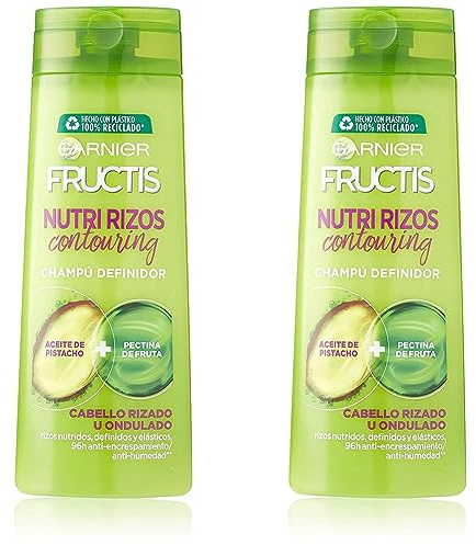 Garnier Fructis Nutri Rizos Contouring Champú Pelo Rizado u Ondulado - 360 ml (Paquete de 2)