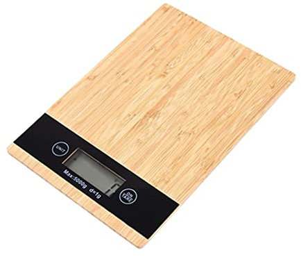 Balance de cuisine Balance alimentaire en bois, affichage LED en bambou, accessoires de cuisine for balance de cuisson Ustensiles de cuisine (Color : A)