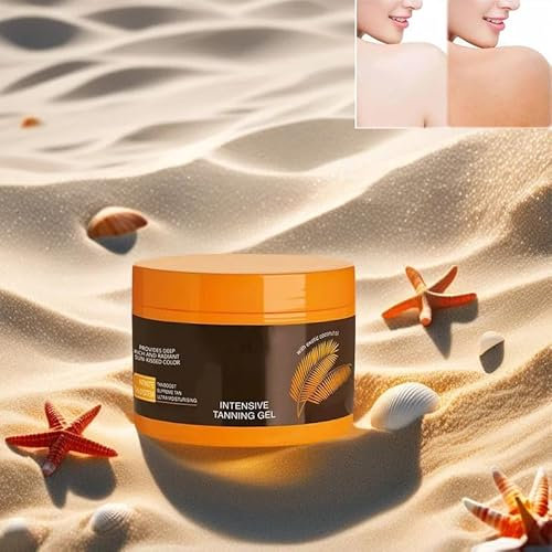 150G Intensive Tanning Gel, Natural Tanning Accelerator Cream, Brown Tanning Cream for Face and Body(1PCS)
