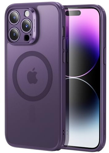 ESR for iPhone 14 Pro, Translucent Matte Case with Screen Protector, Compatible with MagSafe, Military-Grade Protection, Classic Series, Frosted Purple