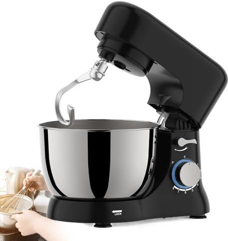 Beachtiful Batteur électrique sur Socle à 6 Vitesses avec Bol en Acier Inoxydable de 4,5 QT, Mélange Planétaire, Tête inclinable, pour la Pâtisserie et la Plupart des Cuisiniers à Domicile,220V1000W