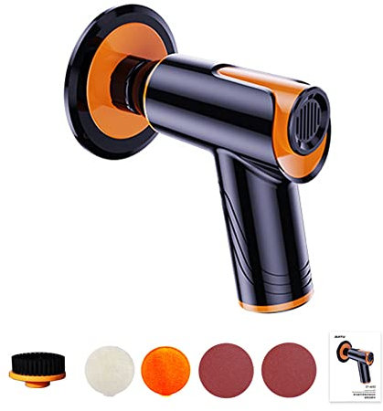 Hanzete 148W 1800rpm Multifuncional Inalámbrica Pulido Automóvil Máquina Pulidora Portátil Portátil de Coche Herramienta de Depilación de Coche Hogar Dos Velocidades Ajustable