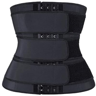 GOOPEEG Bauchweggürtel Stretch Hose Taille Trainer Trimmer Bauch Kontrolle Shapewear Neopren Schweiß Gürtel Abnehmen Body Shaper Bauch Bauchweg Mieder(Black,XXL)