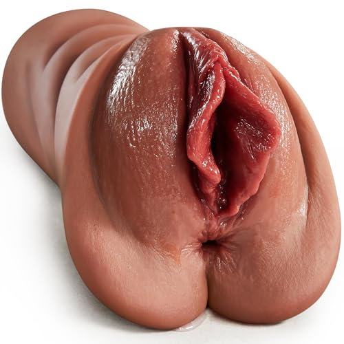 Realistischer Masturbator Taschenmuschi Silikon Masturbieren Sex Spielzeug mit 5D Klitoris Doppelkanal Masturbator Groß für Mann 2 in 1 Anal Erotik Sexspielzeug für die Männer solo