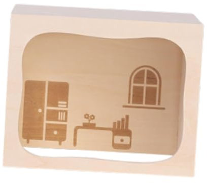 Baoblaze Hamster-Holzhaus, Käfigzubehör, Versteckhütte, Erkundungsspielzeug, Kleintiertunnel für Chinchillas, S Study Room