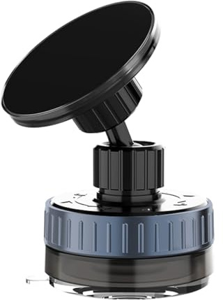 CGEAMDY Support Téléphone Portable Magnétique De Voiture, Support Téléphone Portable pour Voiture 720 °, Support Téléphone Ventouse Adsorption sous Vide, Intérieur Universel Accessoires(Noir)