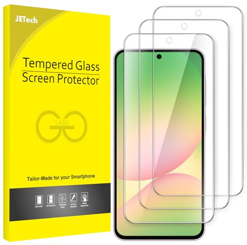JETech Screen Protector for Samsung Galaxy A56 5G, 9H Tempered Glass Film, Anti-Scratch, HD Clear, 3-Pack