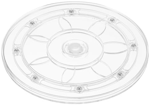 QUARKZMAN akryl Lazy Susan skivskiva, 20 cm klar roterande platta organisatör kullager 360 graders roterande hylla för kryddhylla bord kök skafferi dekoration badrum