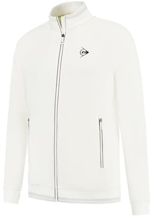 DUNLOP CLUB Herr Tennis stickad jacka, vit, XL