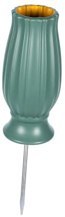 Milageto Vaso da cimitero per Esterni in Vaso da Terra, Supporto Floreale, Decorazioni per tombe, Vaso commemorativo per tombe su Prato, cimitero da Giardino, Verde