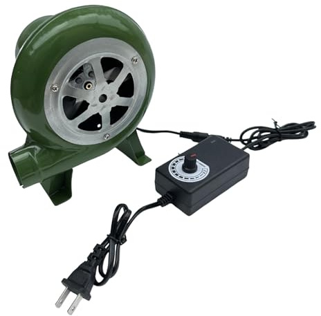 Leefasy Furnace Blower Fan BBQ Fan US 110V Portable Multipurpose with Speed Adapter Mini Air Blower for Blacksmith Forge Sturdy, 80w
