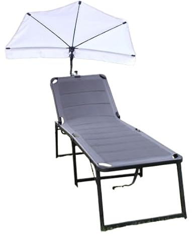 Holly UV-Fächer-Sonnenschutz JUBILÄUMS - Set mit Large VEHOSC Edelstahl Halterung, Bezug Polyester Weiß, 140 cm Breite, Höhenverstellbar