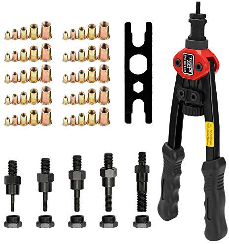 Riveter manuel BT-606 de 30,5 cm à double insertion manuelle Rivet Machine à riveter Outils avec écrous