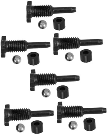 SHINEOFI 6 Sets Hydraulic Vertical Jack Accessories Kit Return Valve, Air Release Screw, Seal, and Steel Ball for Floor Jack Repair below 20 Ton, Automotive and Construction Use